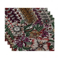 Latitude Run Natahsa Zentangle Floral Print Placemat LDER1263